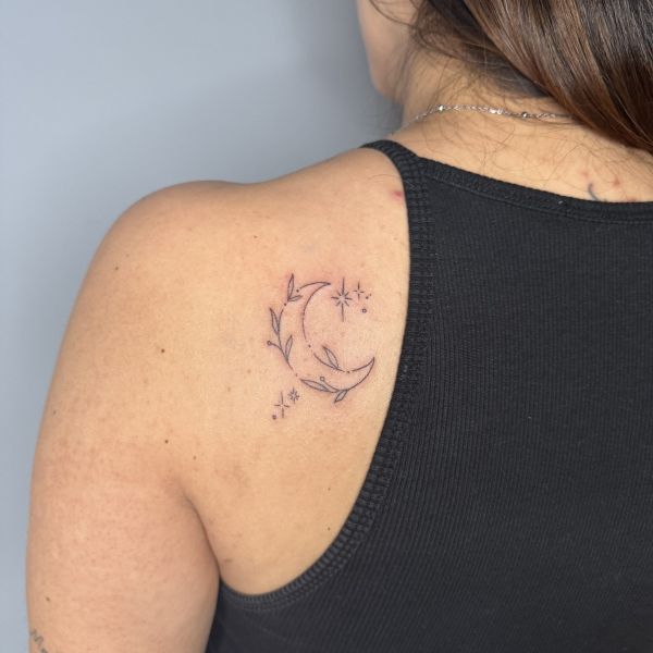 Tattoo lluna i estrelles